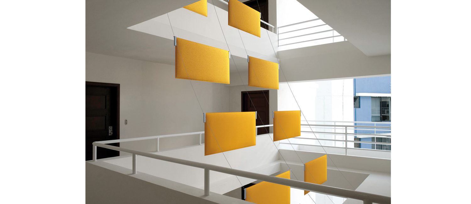 BAFFLE SOUND ABSORBING CEILING SYSTEM